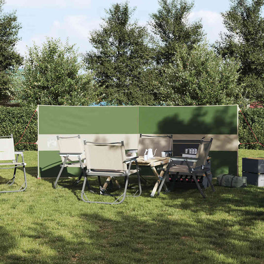 Vidaxl windscherm camping waterdicht 344x120 cm groen