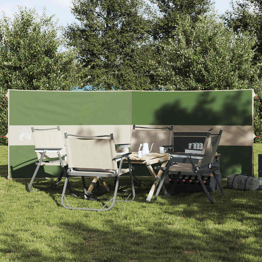 Vidaxl windscherm camping waterdicht 344x120 cm groen