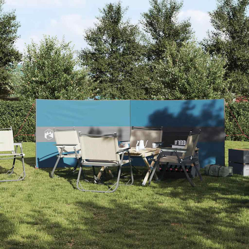 Afbeelding laden in galerijviewer, Vidaxl windscherm camping waterdicht 344x120 cm blauw
