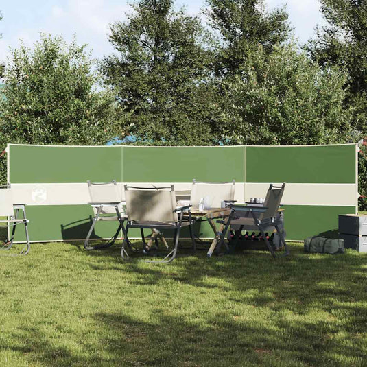 Vidaxl windscherm camping waterdicht 490x123 cm groen