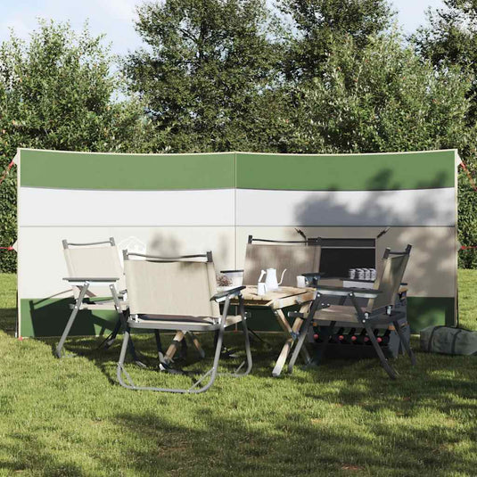 Vidaxl windscherm camping waterdicht 340x130 cm groen