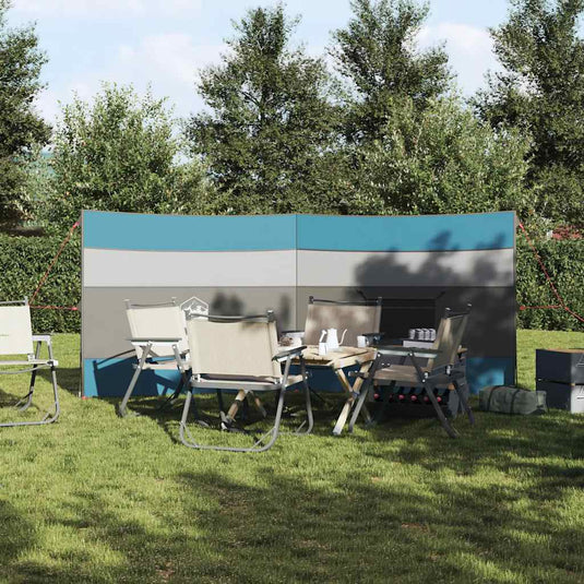 Vidaxl windscherm camping waterdicht 340x130 cm blauw
