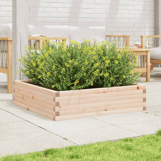 Vidaxl plantenbak 90x90x23 cm massief grenenhout