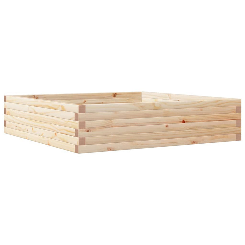Afbeelding laden in galerijviewer, Vidaxl plantenbak 100x100x23 cm massief grenenhout
