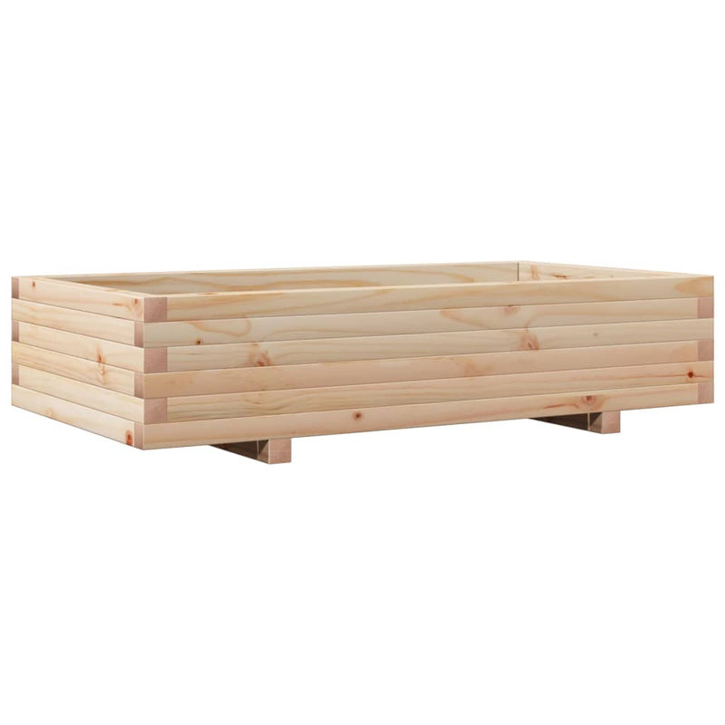 Afbeelding laden in galerijviewer, Vidaxl plantenbak 110x60x26,5 cm massief grenenhout
