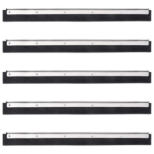 Vidaxl vloerwisserkoppen 5 st 45,5x2x5 cm staal en rubber