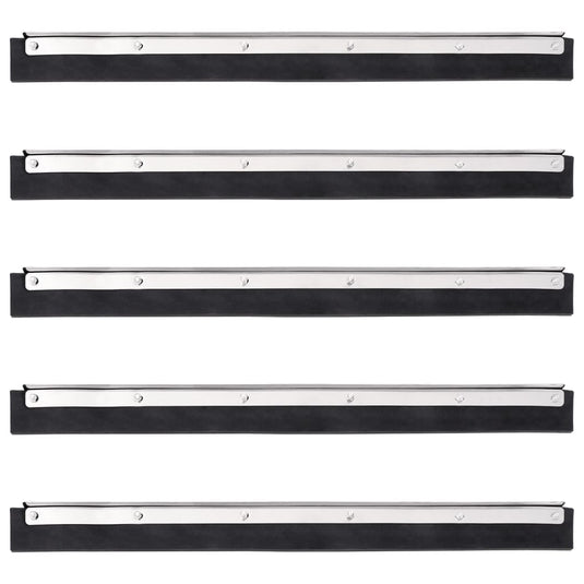 Vidaxl vloerwisserkoppen 5 st 45,5x2x5 cm staal en rubber