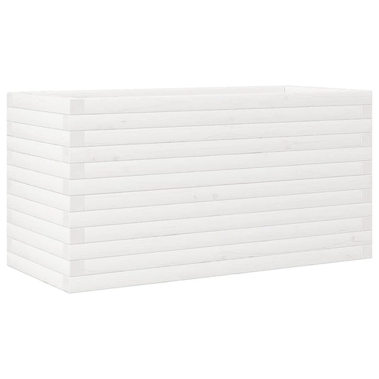 Vidaxl plantenbak 90x40x46 cm massief grenenhout wit
