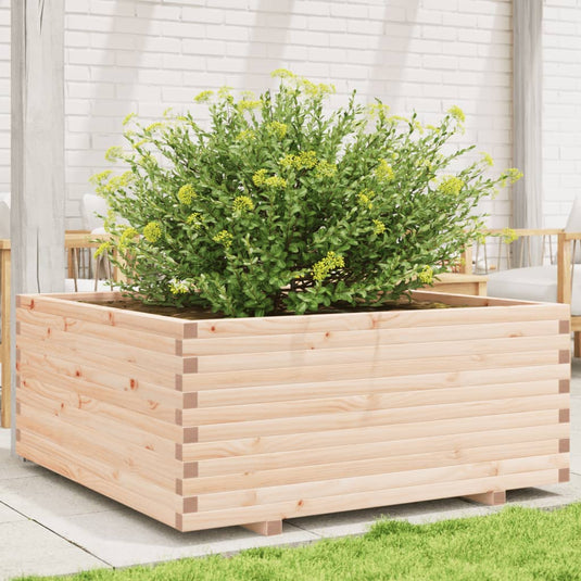 VidaXL Plantenbak 110x110x49,5 cm massief grenenhout