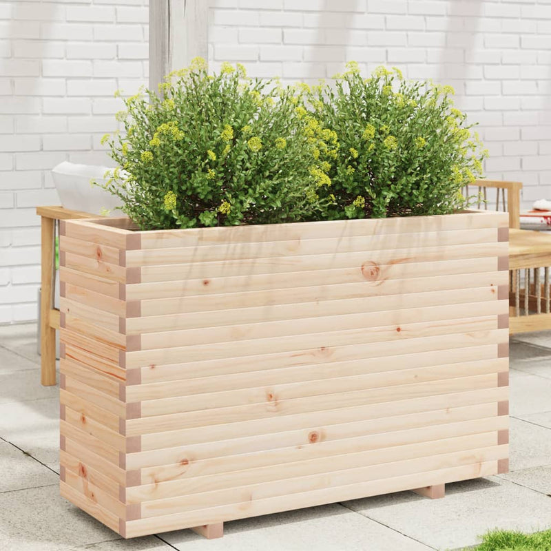 Afbeelding laden in galerijviewer, VidaXL Plantenbak 110x40x72,5 cm massief grenenhout
