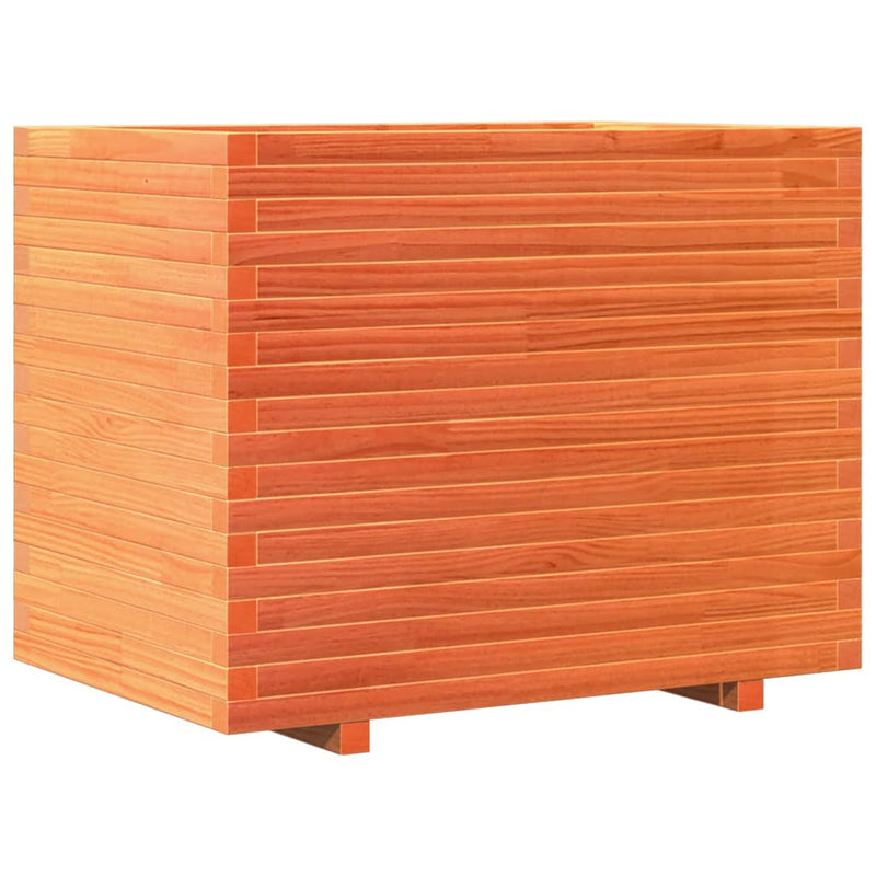 Afbeelding laden in galerijviewer, VidaXL Plantenbak 90x60x72,5 cm massief grenenhout wasbruin
