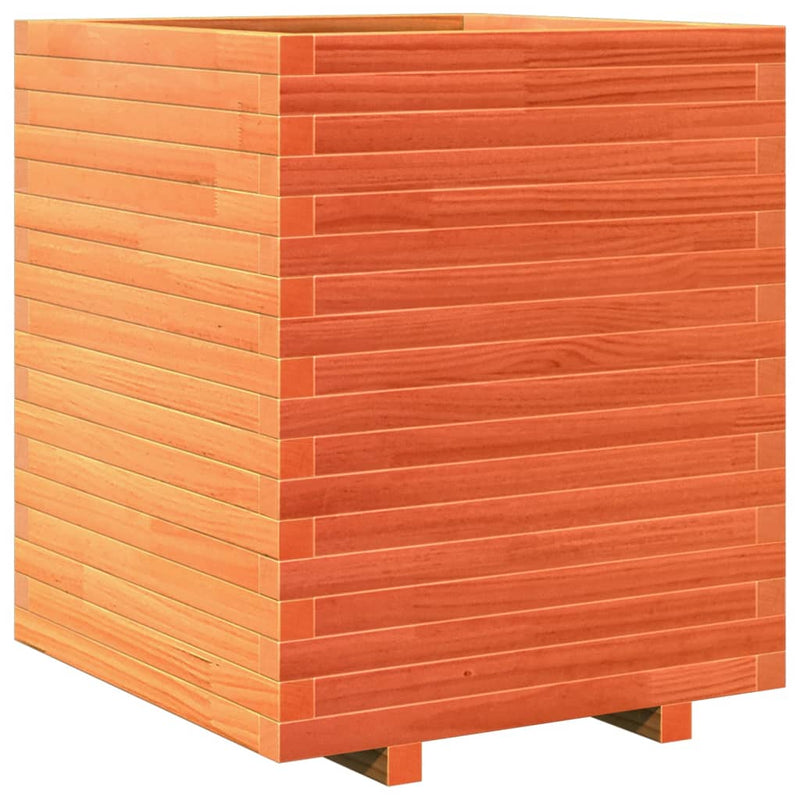 Afbeelding laden in galerijviewer, VidaXL Plantenbak 60x60x72 cm massief grenenhout wasbruin
