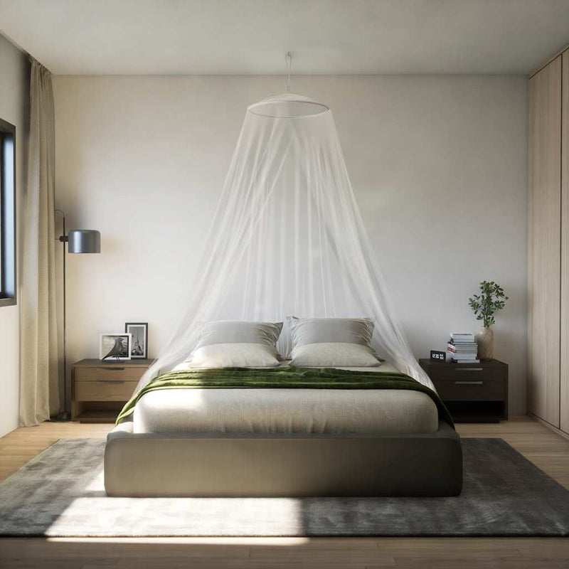 Afbeelding laden in galerijviewer, Vidaxl klamboe voor bed 220 gaas 56x56x220 cm wit
