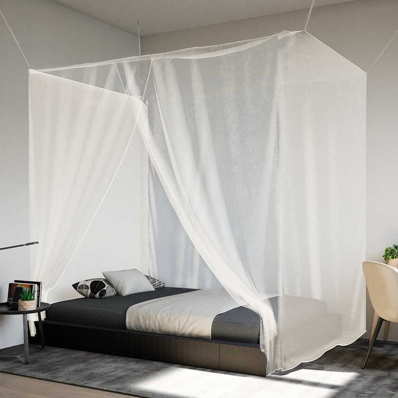 Afbeelding laden in galerijviewer, Vidaxl hangende klamboe 156 gaas 220x100x150 cm wit
