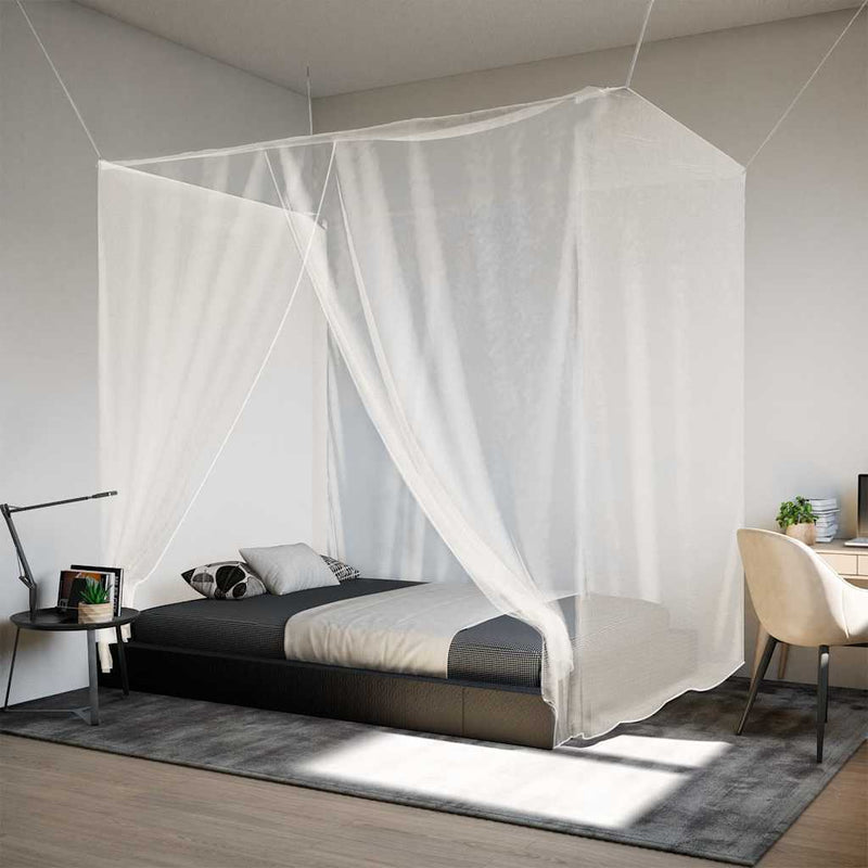 Afbeelding laden in galerijviewer, Vidaxl hangende klamboe 156 gaas 220x120x150 cm wit
