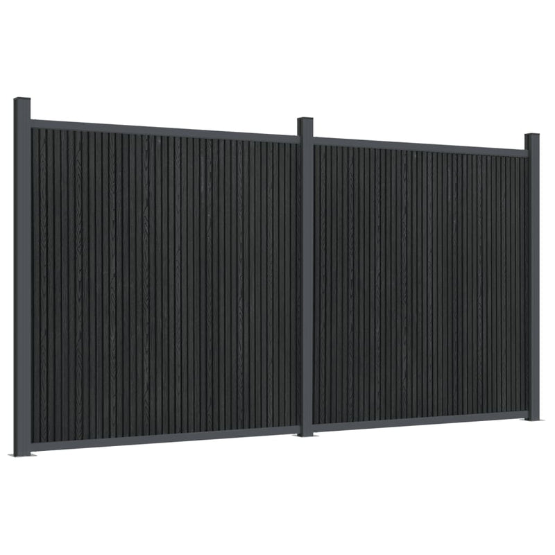 Afbeelding laden in galerijviewer, VidaXL Schuttingpaneel 353x186 cm HKC grijs
