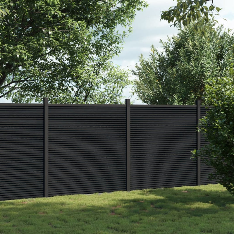 Afbeelding laden in galerijviewer, VidaXL Schuttingpaneel 353x186 cm HKC grijs
