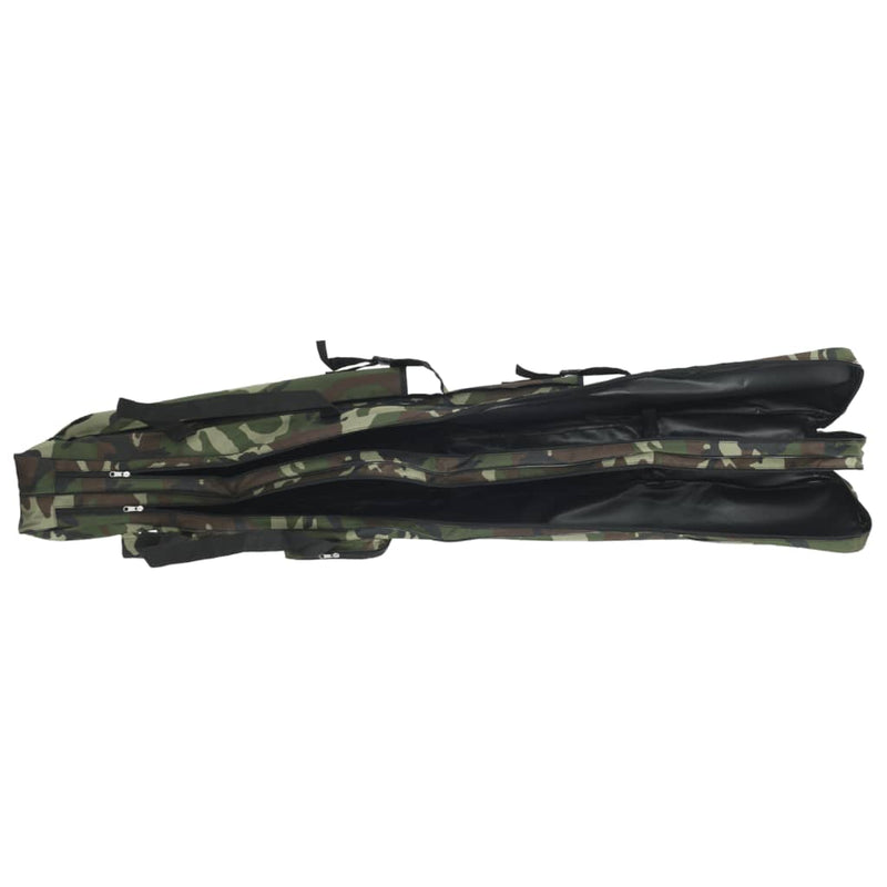 Afbeelding laden in galerijviewer, Vidaxl hengeltas 150 cm camouflage oxford stof groen
