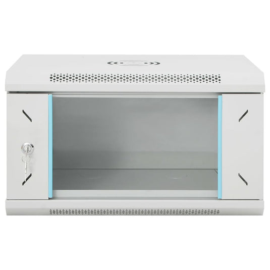 Vidaxl 6u wandgemonteerde netwerkkast 19 ip20 53x40x30 cm