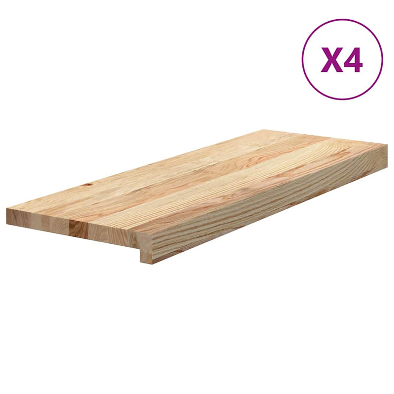 Afbeelding laden in galerijviewer, Vidaxl traptreden 4 st 70x25x2 cm onbehandeld massief eikenhout
