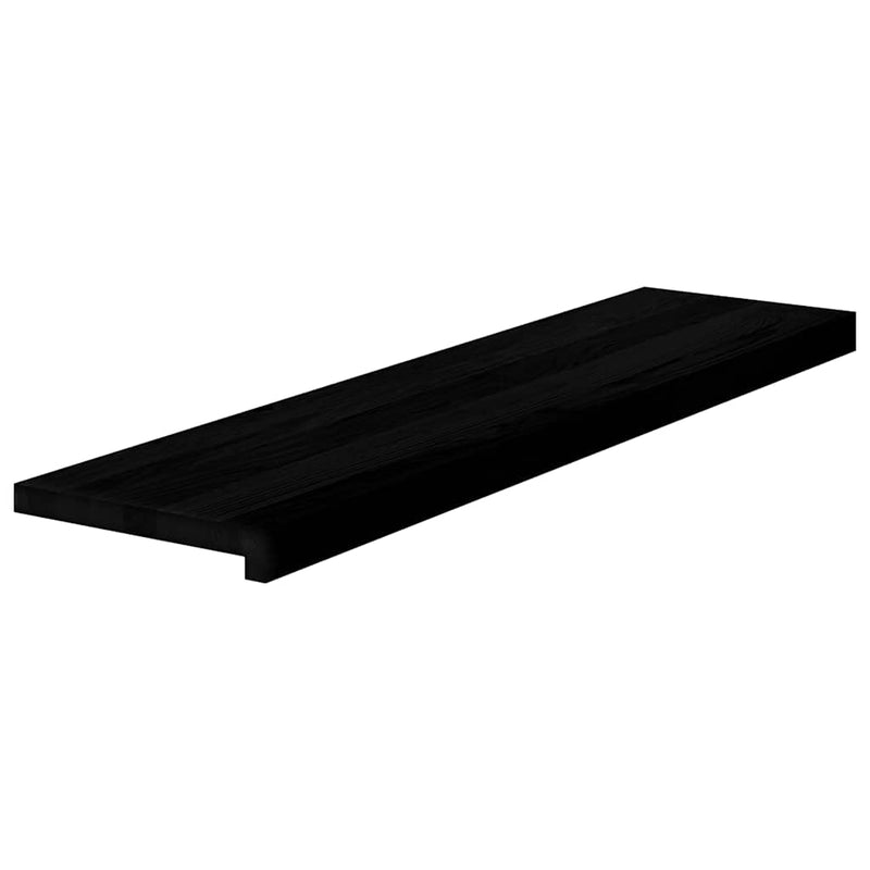 Afbeelding laden in galerijviewer, Vidaxl traptreden 4 st 100x30x2 cm massief eikenhout bruin-zwart
