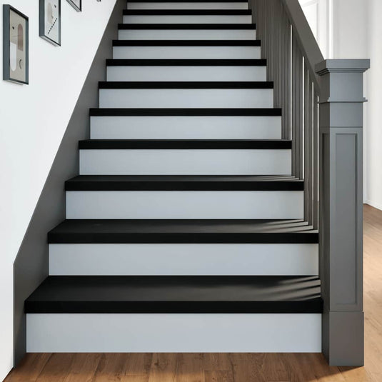 Vidaxl traptreden 4 st 100x30x2 cm massief eikenhout bruin-zwart