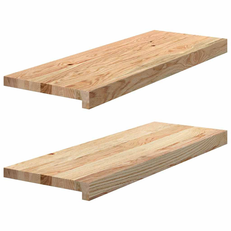 Afbeelding laden in galerijviewer, Vidaxl traptreden 2 st 70x25x2 cm onbehandeld massief eikenhout

