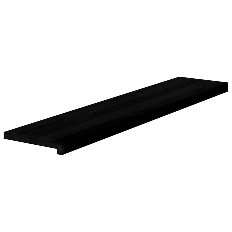 Afbeelding laden in galerijviewer, Vidaxl traptreden 2 st 120x25x2 cm massief eikenhout bruin-zwart
