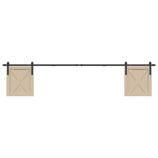 Vidaxl ophangset voor schuifdeur 244 cm koolstofstaal