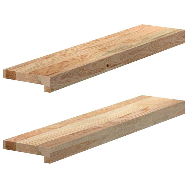 Afbeelding laden in galerijviewer, Vidaxl vensterbanken 2 st onbehandeld 70x15x2 cm massief eikenhout
