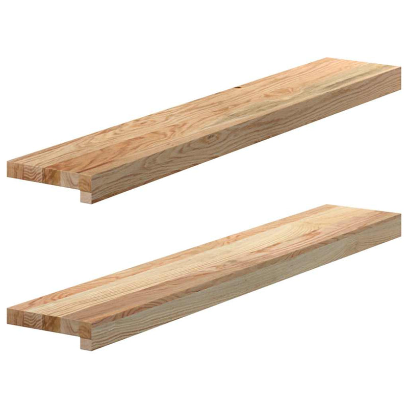 Afbeelding laden in galerijviewer, Vidaxl vensterbanken 2 st onbehandeld 90x15x2 cm massief eikenhout
