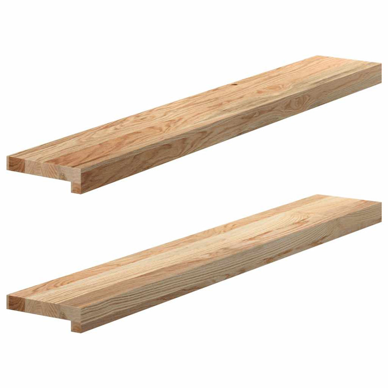 Afbeelding laden in galerijviewer, Vidaxl vensterbanken 2 st onbehandeld 100x15x2 cm massief eikenhout
