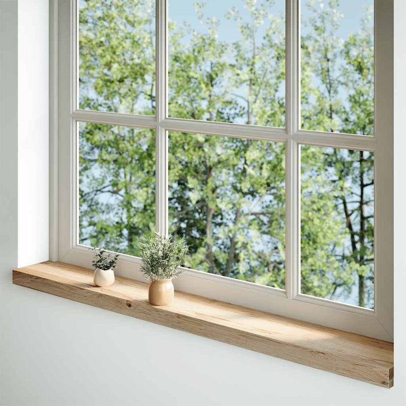 Afbeelding laden in galerijviewer, Vidaxl vensterbanken 2 st onbehandeld 120x15x2 cm massief eikenhout

