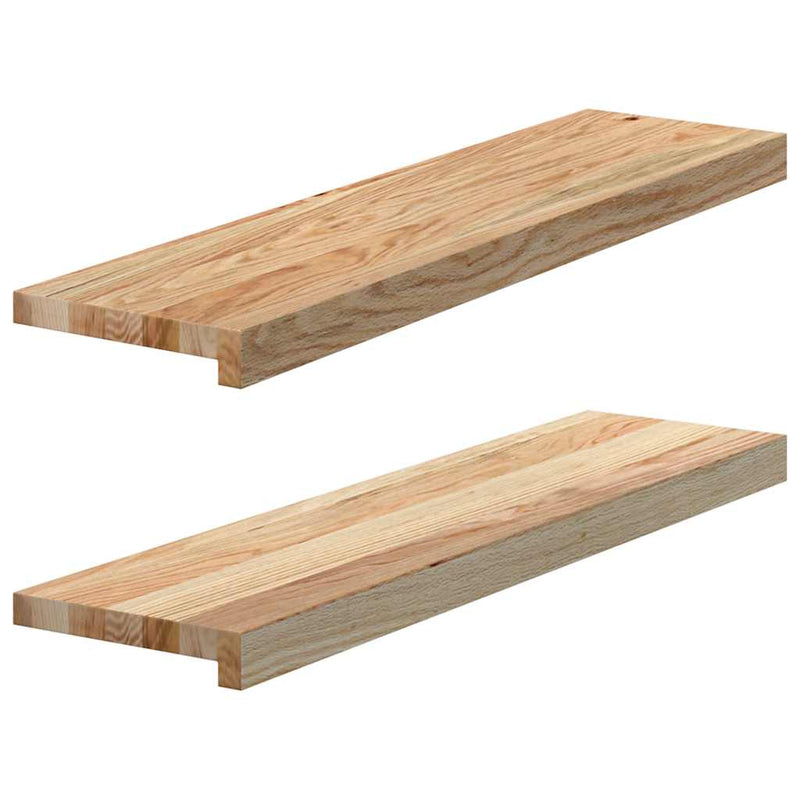 Afbeelding laden in galerijviewer, Vidaxl vensterbanken 2 st onbehandeld 80x20x2 cm massief eikenhout
