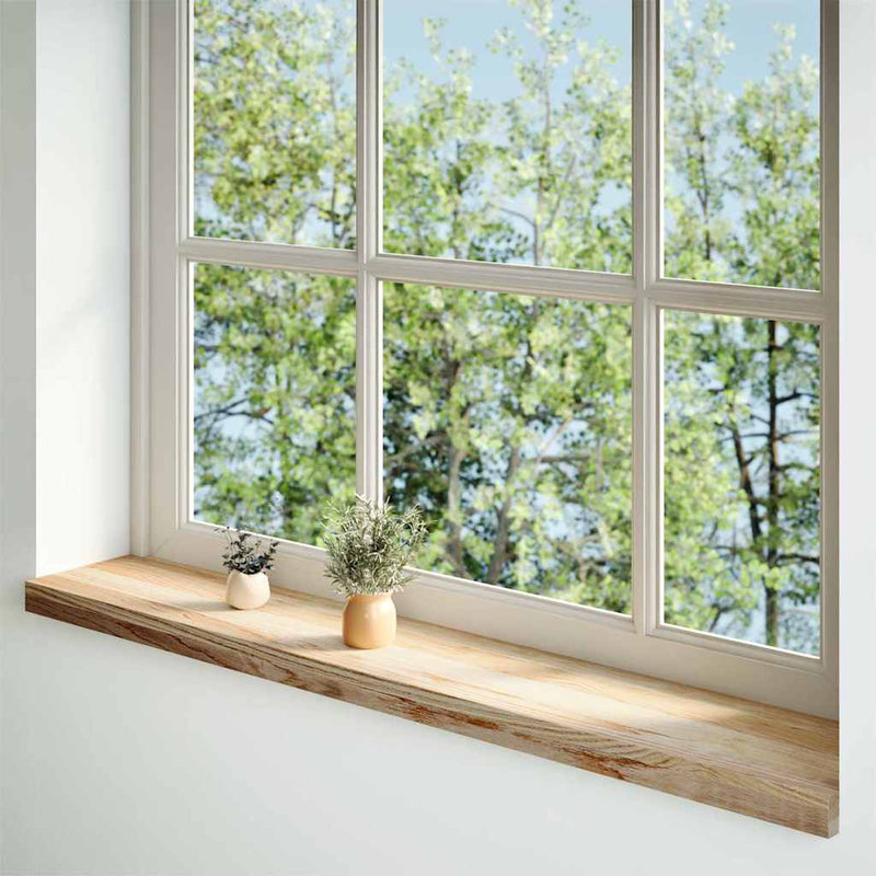 Afbeelding laden in galerijviewer, Vidaxl vensterbanken 2 st onbehandeld 110x20x2 cm massief eikenhout
