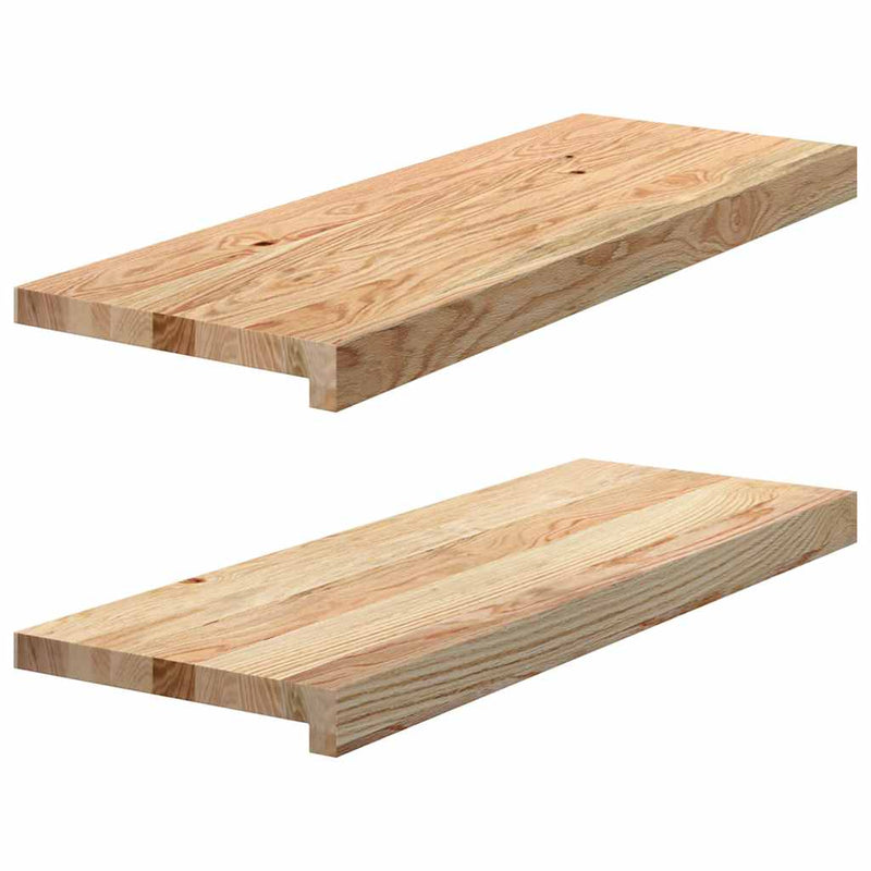 Afbeelding laden in galerijviewer, Vidaxl vensterbanken 2 st onbehandeld 70x25x2 cm massief eikenhout
