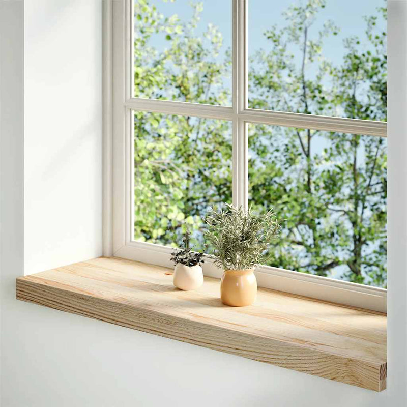 Afbeelding laden in galerijviewer, Vidaxl vensterbanken 2 st onbehandeld 70x30x2 cm massief eikenhout
