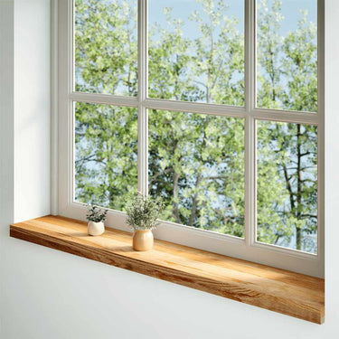 Vidaxl vensterbanken 2 st 160x20x2 cm massief eikenhout lichtbruin