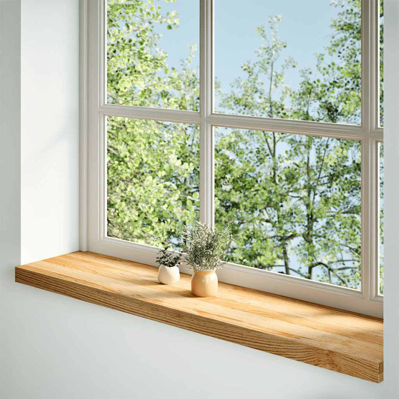 Afbeelding laden in galerijviewer, Vidaxl vensterbanken 2 st 110x25x2 cm massief eikenhout lichtbruin
