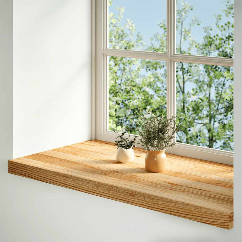 Afbeelding laden in galerijviewer, Vidaxl vensterbanken 2 st 70x40x2 cm massief eikenhout lichtbruin

