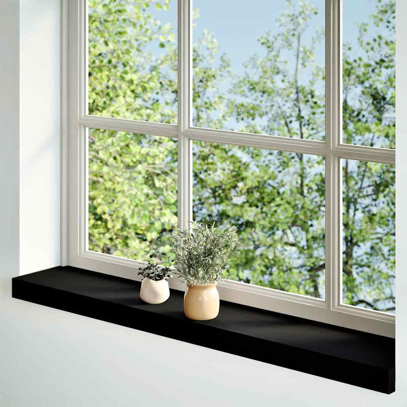 Afbeelding laden in galerijviewer, Vidaxl vensterbanken 2 st 80x15x2 cm massief eikenhout donkerbruin
