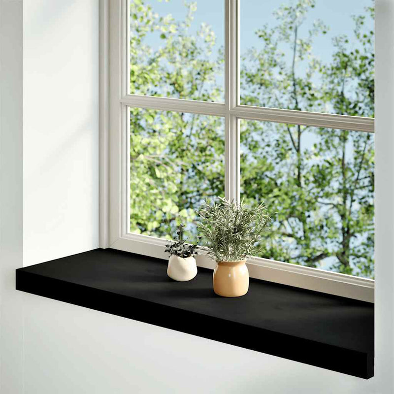 Afbeelding laden in galerijviewer, Vidaxl vensterbanken 2 st 90x25x2 cm massief eikenhout donkerbruin
