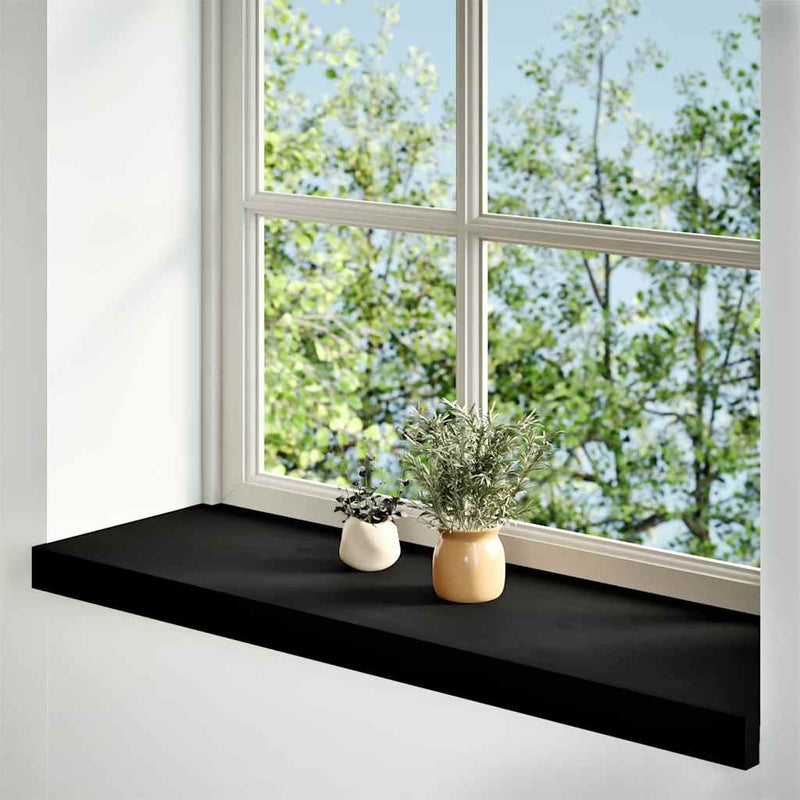 Afbeelding laden in galerijviewer, Vidaxl vensterbanken 2 st 90x30x2 cm massief eikenhout donkerbruin
