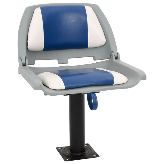 Vidaxl 2-delige bootstoelenset inklapbaar 48x51x41 cm blauw en wit