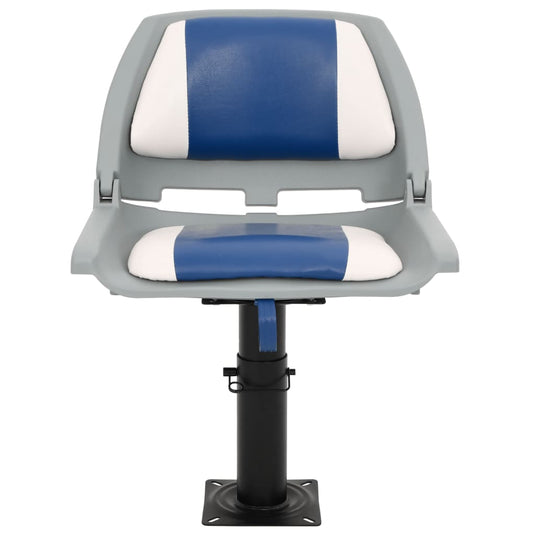 Vidaxl 2-delige bootstoelenset inklapbaar 48x51x41 cm blauw en wit