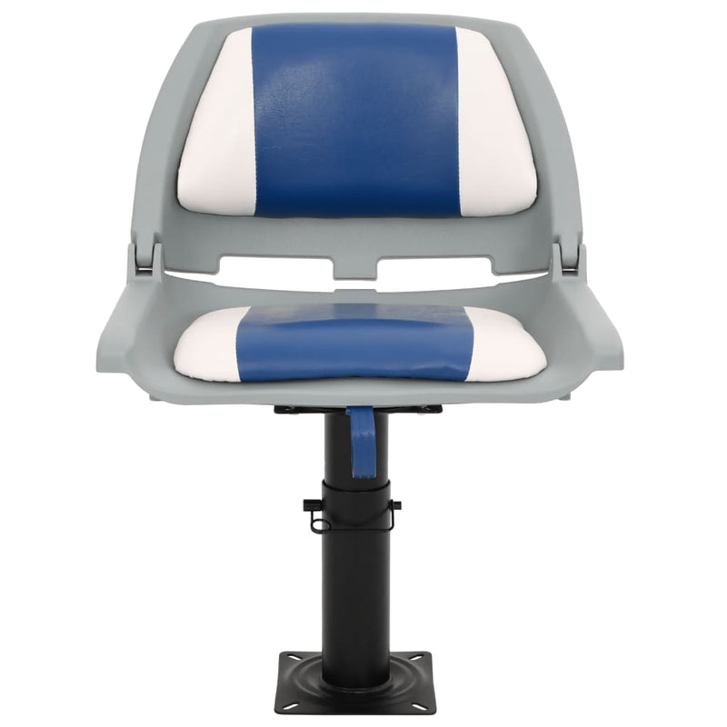 Afbeelding laden in galerijviewer, Vidaxl 2-delige bootstoelenset inklapbaar 48x51x41 cm blauw en wit
