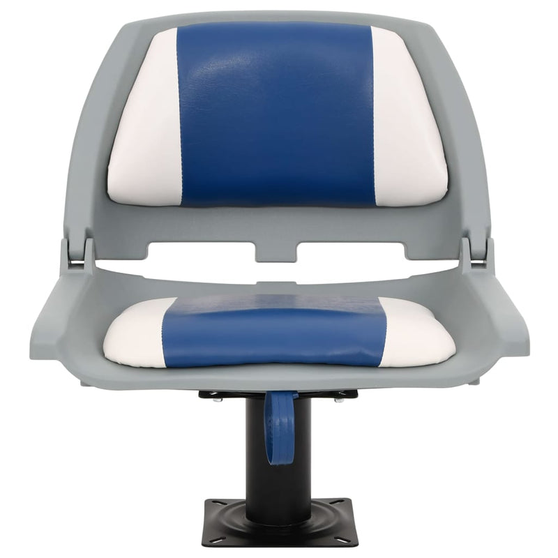 Afbeelding laden in galerijviewer, VidaXL 4-delige Bootstoelenset inklapbaar 48x51x41 cm blauw en wit
