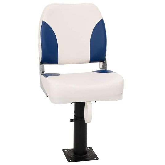 Vidaxl bootstoel 1 set inklapbaar 41x36x48 cm blauw en wit