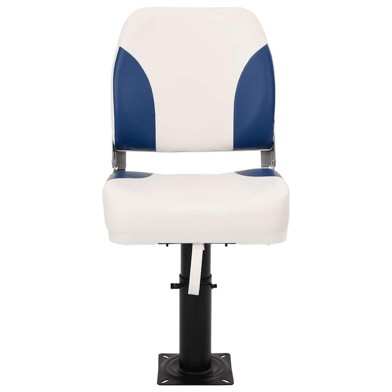 Afbeelding laden in galerijviewer, Vidaxl bootstoel 1 set inklapbaar 41x36x48 cm blauw en wit
