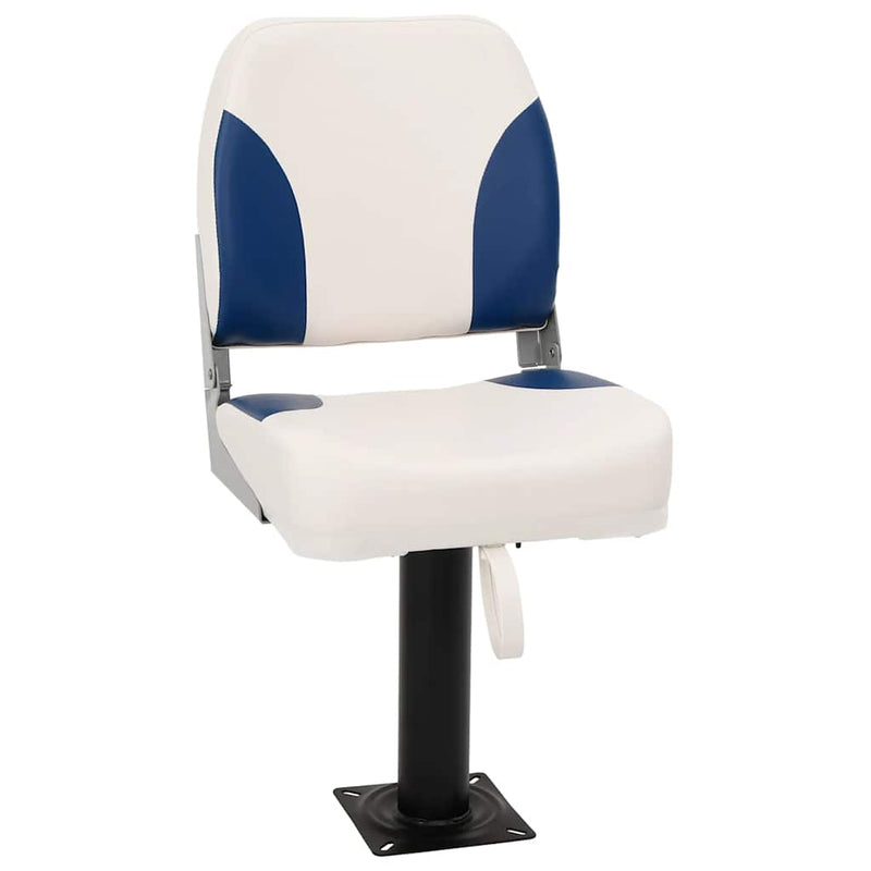 Afbeelding laden in galerijviewer, Vidaxl bootstoel 2 set inklapbaar 41x36x48 cm blauw en wit
